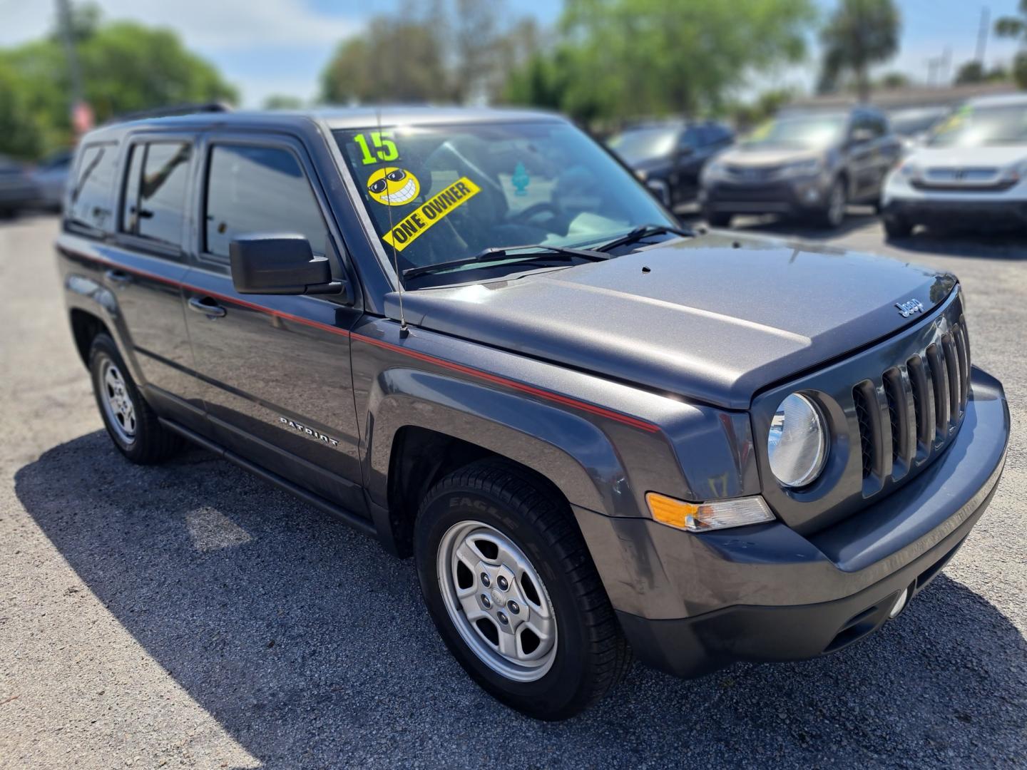 2015 Grey Jeep Patriot (1C4NJPBB9FD) , AUTOMATIC transmission, located at 1181 Aurora Rd, Melbourne, FL, 32935, (321) 241-1100, 28.132914, -80.639175 - Photo#1